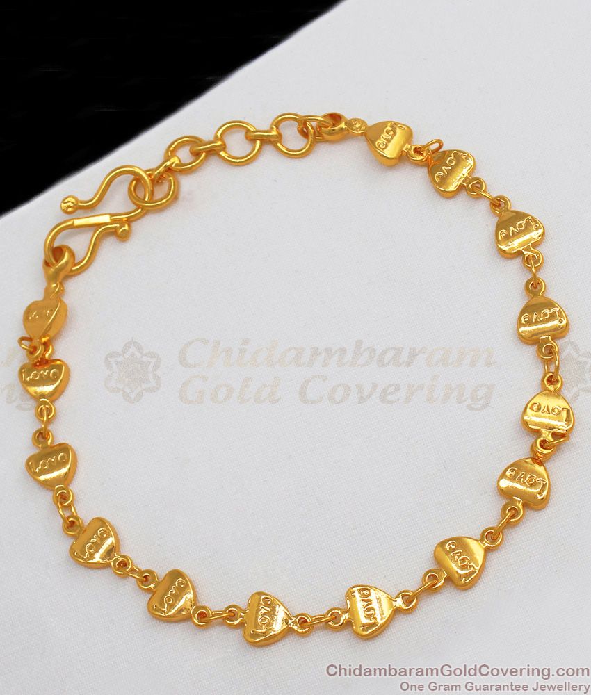 Admire Gold Bracelet With Love Symbol Design For Daily Use BRAC264 Admire Gold Bracelet With Love Symbol Design For Daily Use BRAC264