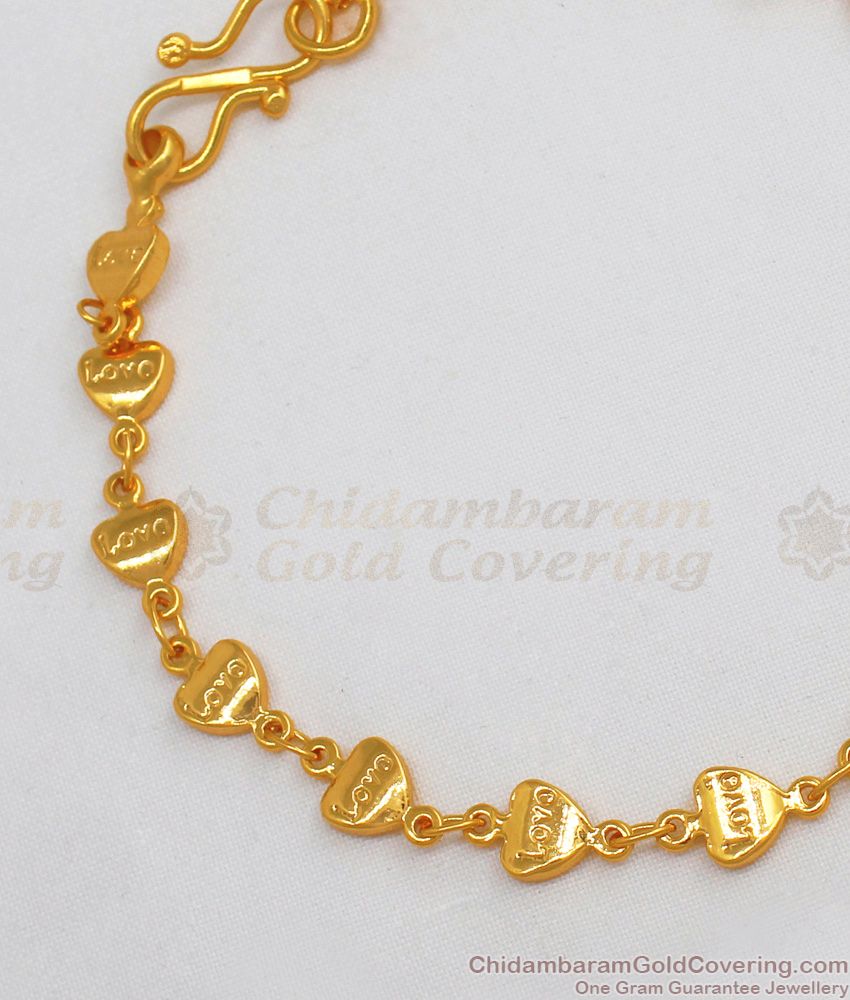 Admire Gold Bracelet With Love Symbol Design For Daily Use BRAC264