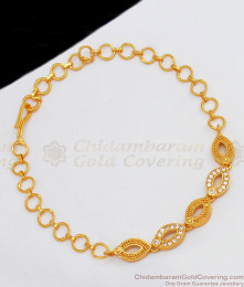 Simple Gold Bracelet Ladies Light Weight Design For Daily Wear Collection BRAC270