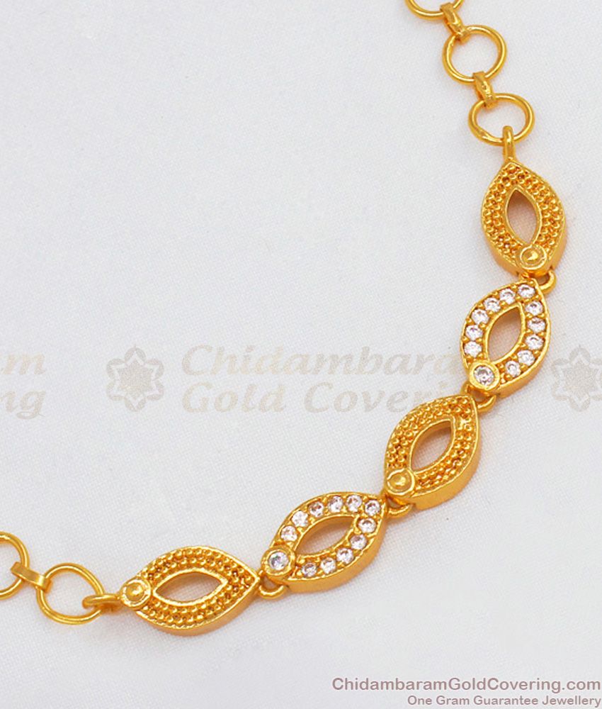 Simple Gold Bracelet Ladies Light Weight Design For Daily Wear Collection BRAC270