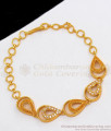 Rain Drop Model Gold Bracelet Ladies Light Weight Design For Daily Wear BRAC273