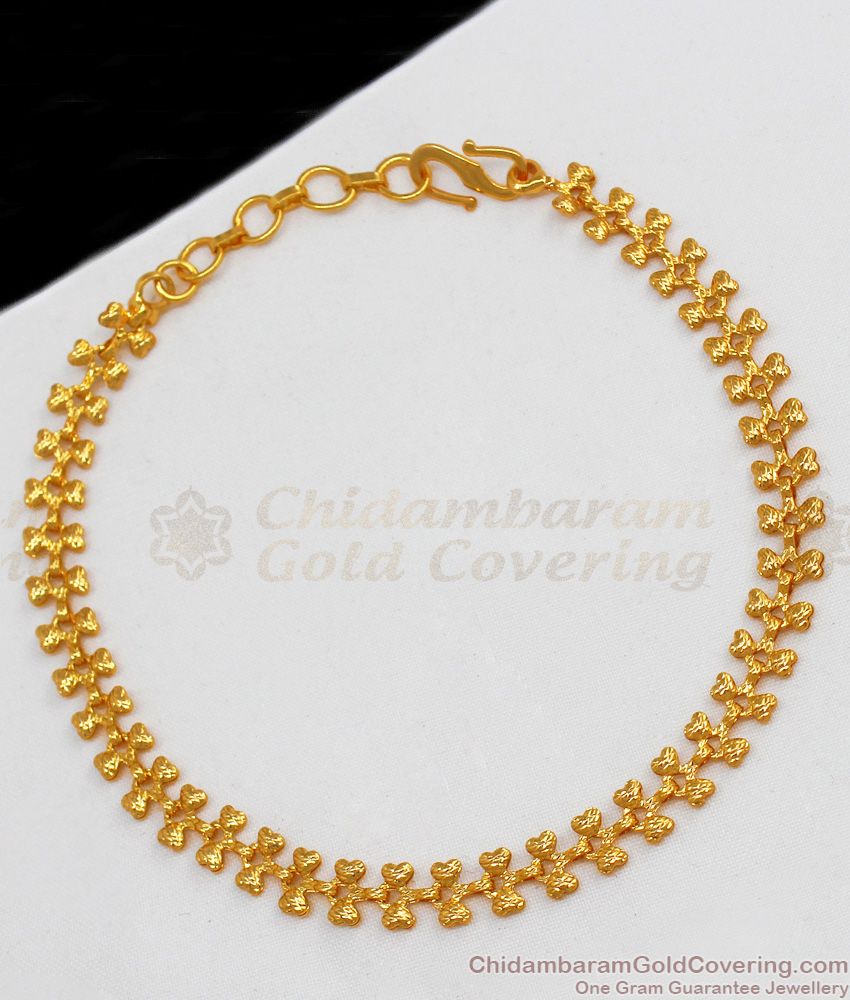 One Gram Gold Bracelet For Ladies Light Weight Design For Special Occasions BRAC277