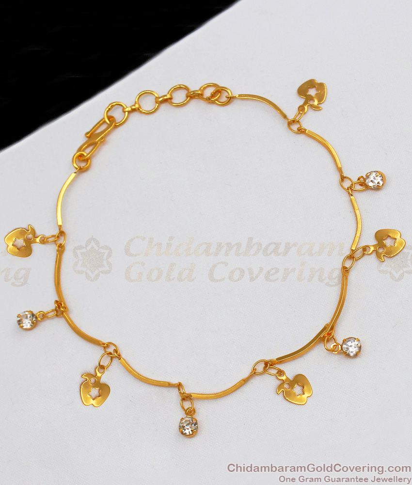 Fancy Apple Design Gold Bracelet Collections  For Stylish Girls Buy Online BRAC278
