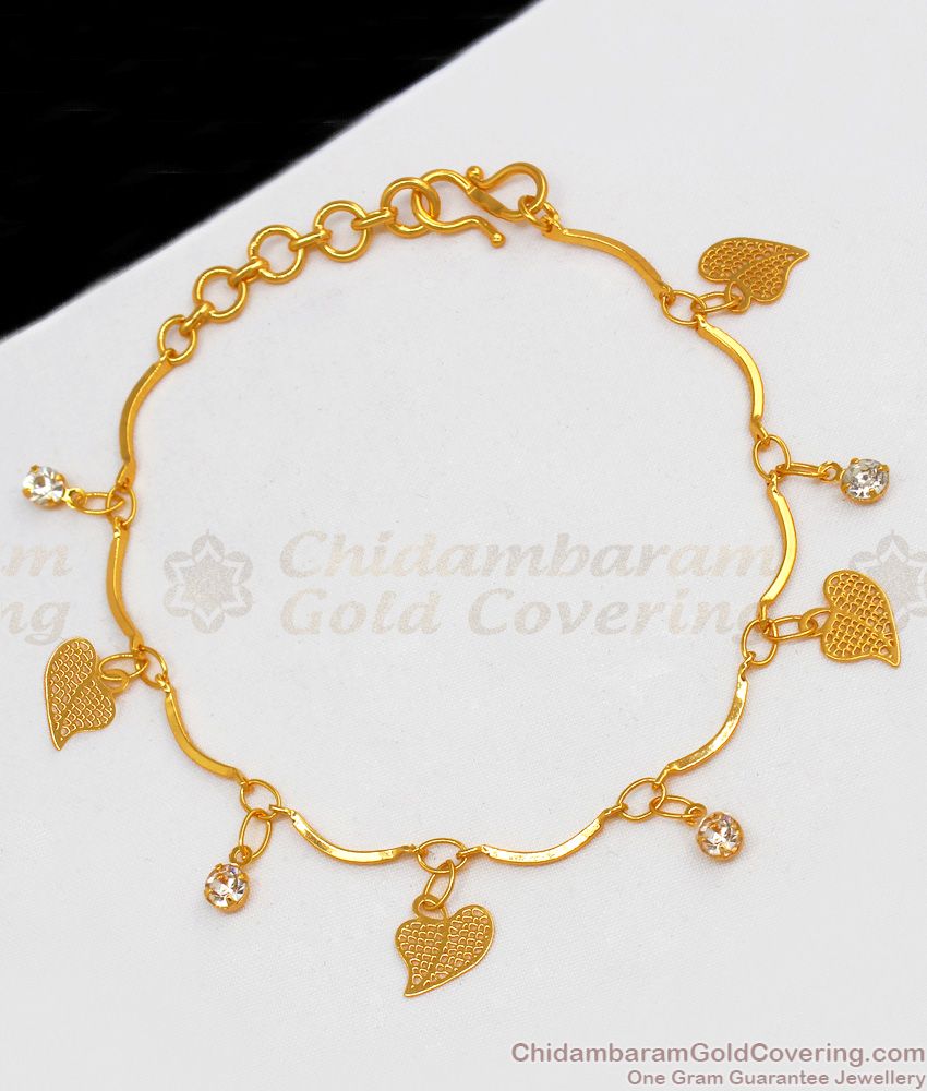 Elegant Leaf Design Gold Bracelet Collections For Girls Buy Online BRAC279