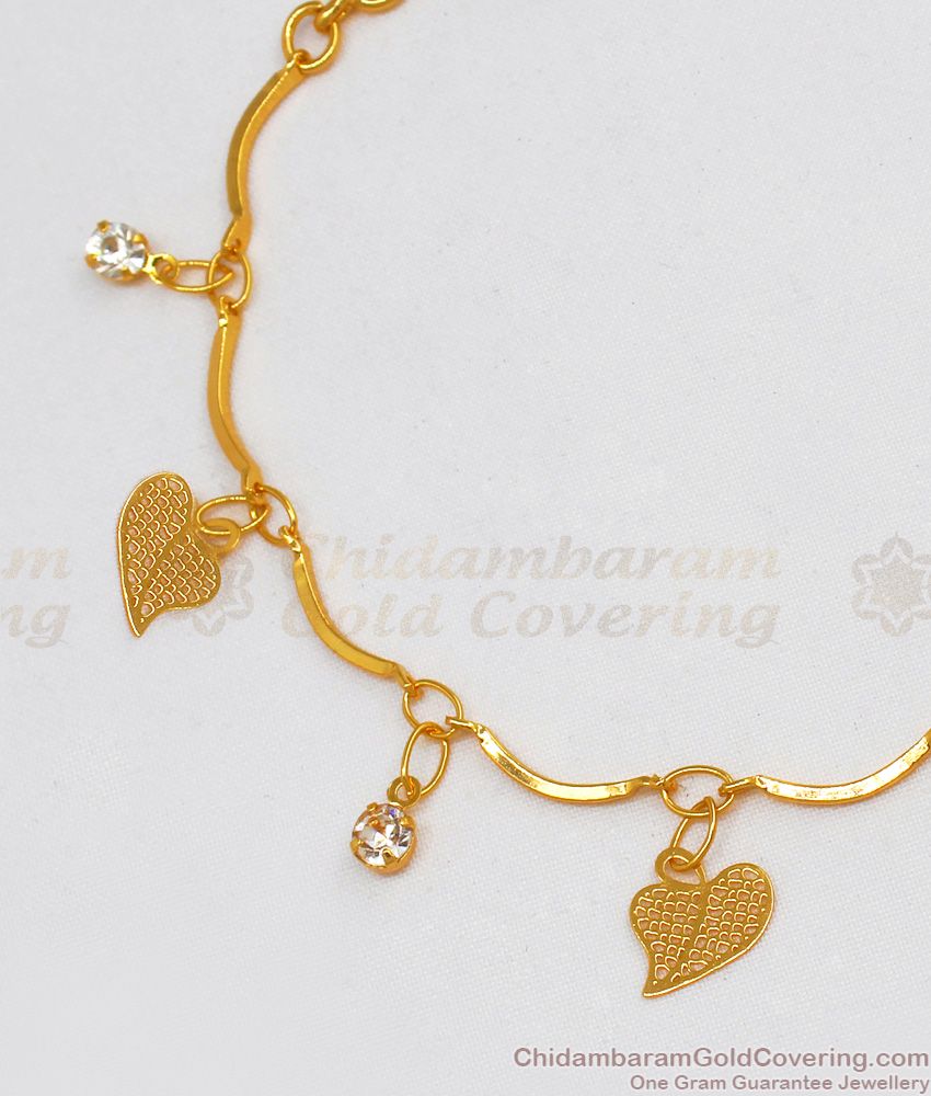 Elegant Leaf Design Gold Bracelet Collections For Girls Buy Online BRAC279