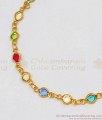 Beautiful Multi Colour Stone Gold Bracelet For Ladies Special Occasions BRAC281