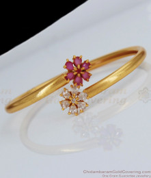 Trendy One Gram Gold Bracelet With Full Ruby AD White Stone Collection Online BRAC293 Trendy One Gram Gold Bracelet With Full Ruby AD White Stone Collection Online BRAC293