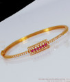 New Arrival Ruby White Trendy Gold Open Type Bracelet BRAC315