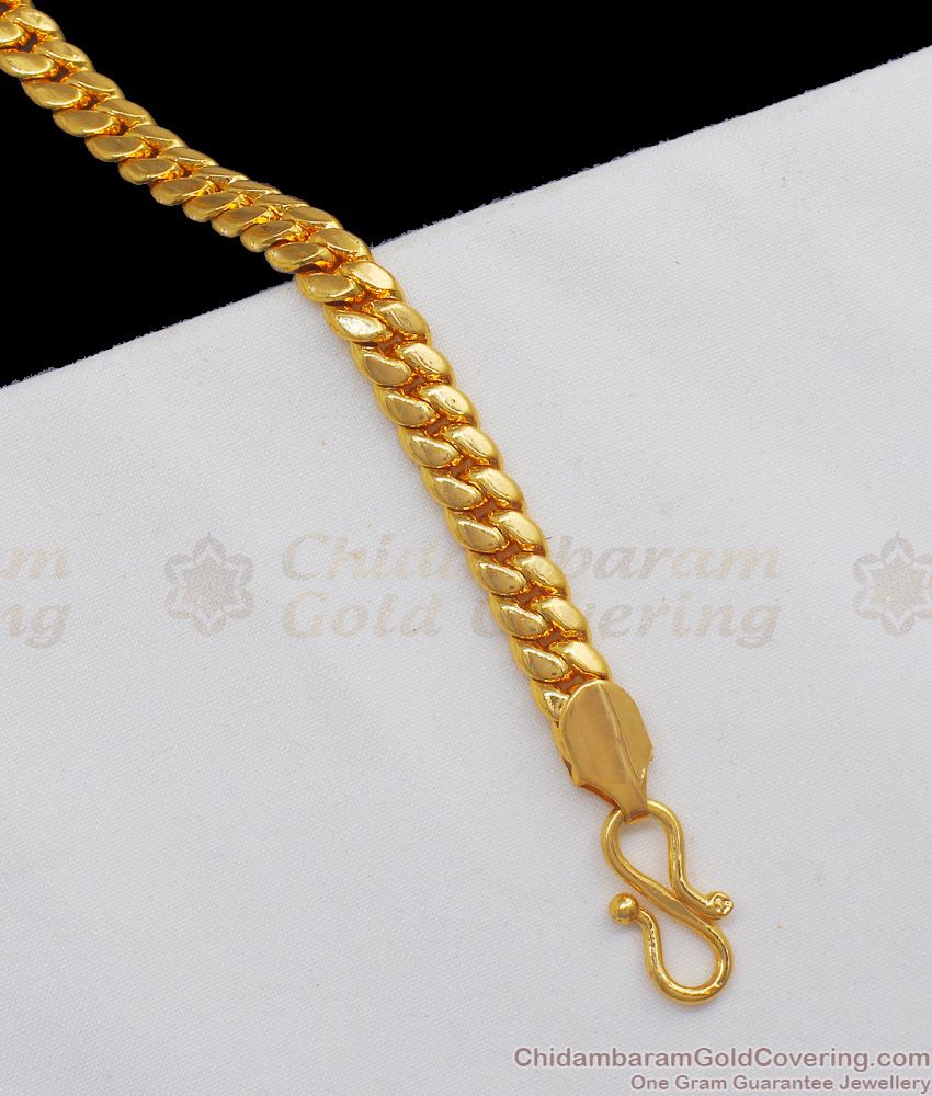  Knitted Design Gold Bracelet For Men Party Wear BRAC319