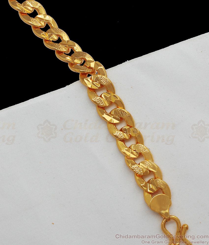  Heavy Mens Gold Bracelet For Party Wear One Gram Gold Jewelry BRAC338