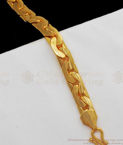 22Kt Gold Stylish Men Hand Chain Bracelet 165VG3055
