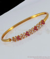 Stunning Ruby White Stone Gold Bracelets For Women BRAC348