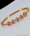 New Stylish Ruby White Stone Gold Bracelets For Women BRAC355