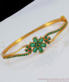 Ravishing Green Emerald Stone Gold Bracelets For Party Wear BRAC357