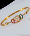 Trendy Oval Design Multi Stone Gold Bracelets For Women BRAC365