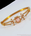 Pretty Pelican Pink Stone Gold Bracelets For Wedding Collections BRAC372