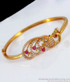 Peacock Design Gold Bracelets For Party Wear Collections BRAC387