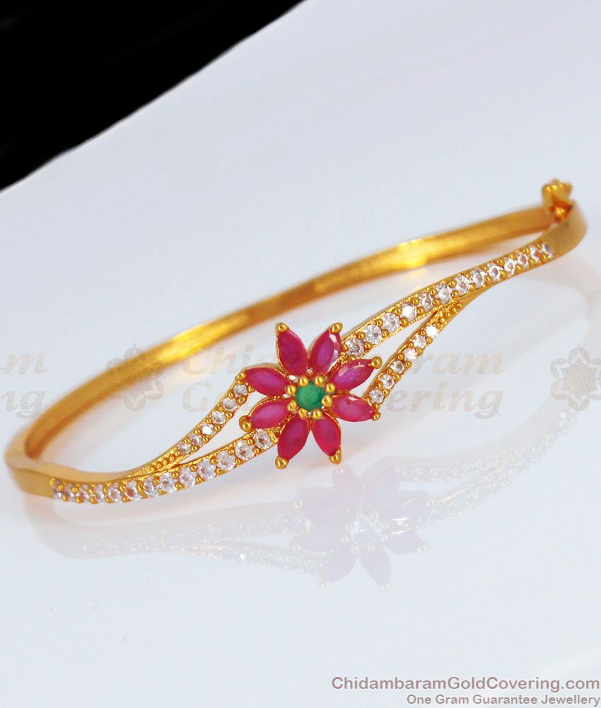 Latest Ruby Stone Gold Bracelets For Party Wear Collections BRAC400