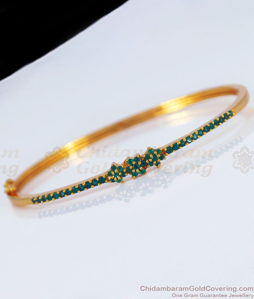 Beautiful Emerald Gold Bracelets For Girls Imitation Jewelry Collections BRAC409