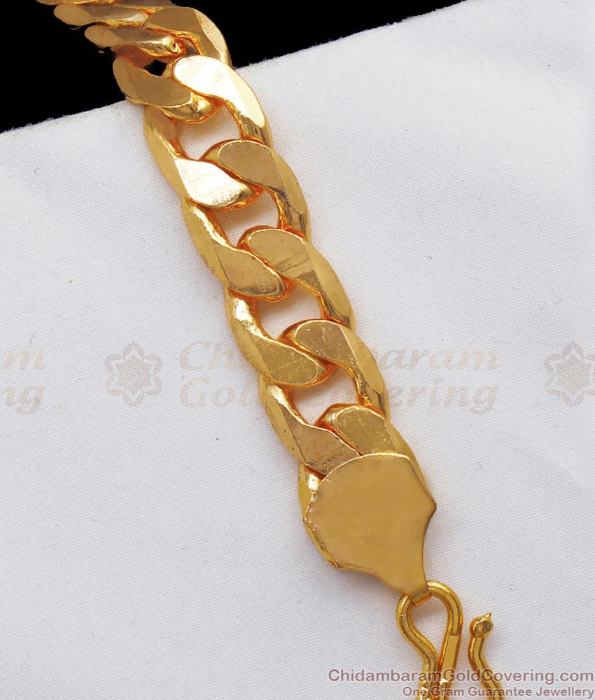 Heavy Mens Gold Bracelet For Party Wear One Gram Gold Jewelry BRAC419