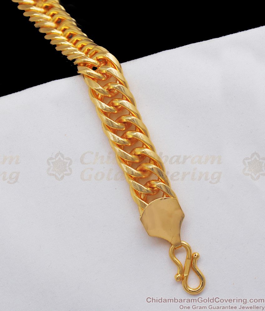 Grand Thick Mens Gold Bracelet One Gram Gold Jewelry BRAC420