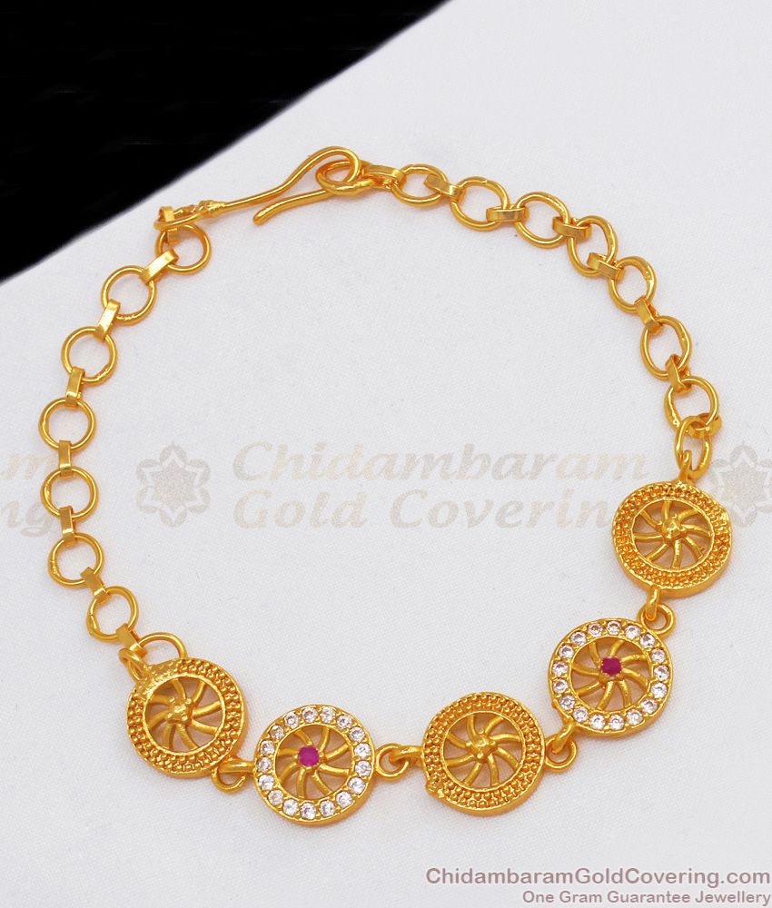 Gold Plated Bracelet Design For Ladies From Chidambaram Gold Covering BRAC423