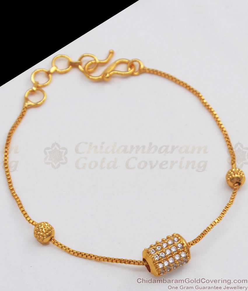 Slim And Stylish Design Gold Bracelet For Party Wear BRAC434