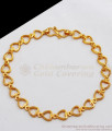 Simple Heart Design One Gram Gold Plated Bracelets BRAC439