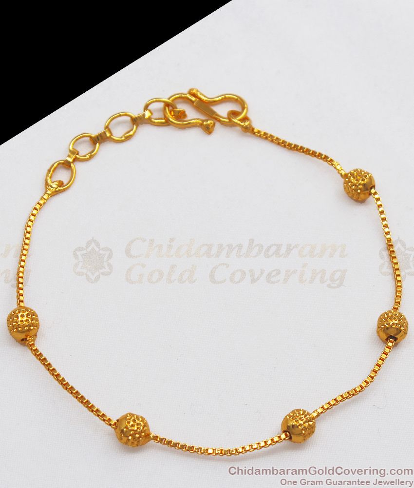New Pattern Womens One Gram Plated Gold Balls Bracelets BRAC440