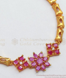Womens Fashion Jewelry Ruby Stone Gold Bracelets BRAC446