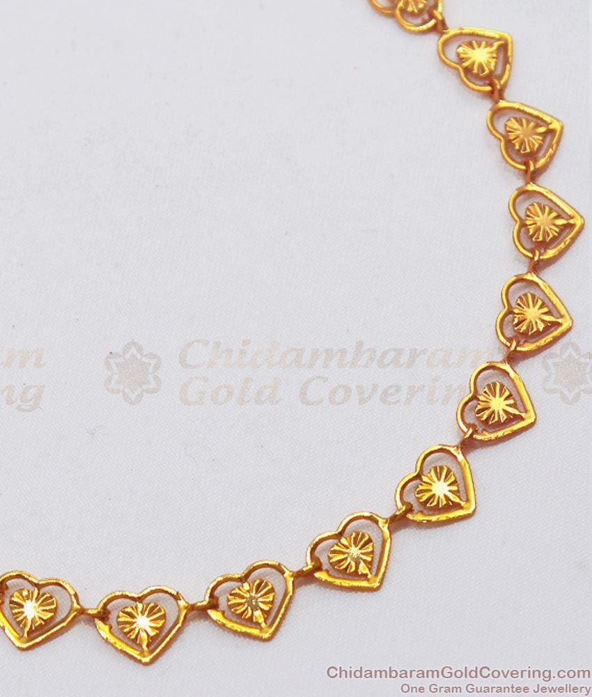 Gorgeous Heartin Design Gold Plated Bracelets BRAC456