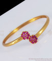 Full Ruby Stone Open Type Gold Bracelet Womens Fashions BRAC478