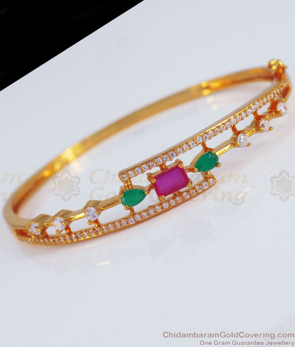 Rainbow Sapphire Baguette Gold Long Link ID Bracelet | LUIS MORAIS