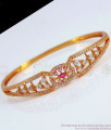 Modern Oval Shape CZ Stone Gold Bracelet Open Type BRAC493