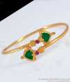 Green Palakka Pink Stone Gold Bracelet Slide Open BRAC497