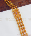 Rectangle Shaped Ruby Stone Gold Chain Bracelet BRAC508