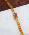 Floral Daily Wear Multi Stone Gold Chain Bracelet BRAC518