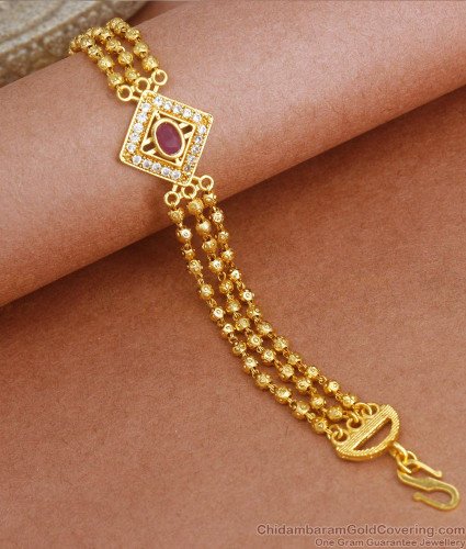 Small Gold Ball Bracelet Beaded Bracelets One Gram Gold Jewelry BRAC136