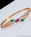 Stunning Gold Tone Multi Stone Lock Type Bracelet BRAC525