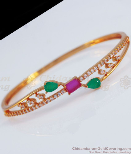 DREAMJWELL - Beautiful Gold Plated Cz Multi Color Designer Bracelet DJ –  dreamjwell