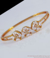 Stunning Full White Stone Lock Type Gold Bracelet BRAC528