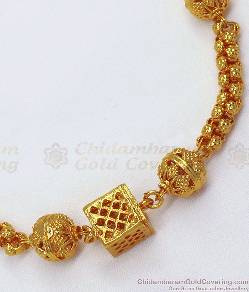 Unique One Gram Gold Ball Square Design Bracelet BRAC540