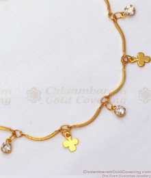 Light Weight Gold Plated Barcelet White Stones Shop Online BRAC545 Light Weight Gold Plated Barcelet White Stones Shop Online BRAC545