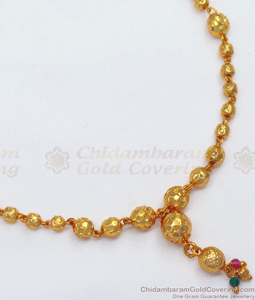 Latest Semi Polish Ball Gold Pated Bracelet South Indian Jewelry BRAC551