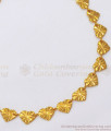 Elegant One Gram Gold Bracelet Heart Shaped Chain Hook Type BRAC553
