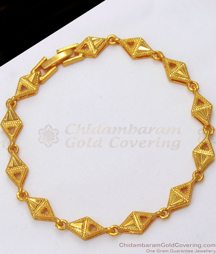 Party Wear Gold Bracelet Diamond Shaped Womens Fashion jewelry BRAC554