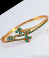 Full Emerald Gold Plated Open Type Bracelet Womens Fashion BRAC562
