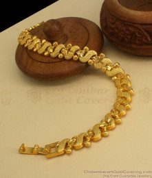 Solid One Gram Gold Plated Bracelet Unique Design BRAC568 Solid One Gram Gold Plated Bracelet Unique Design BRAC568