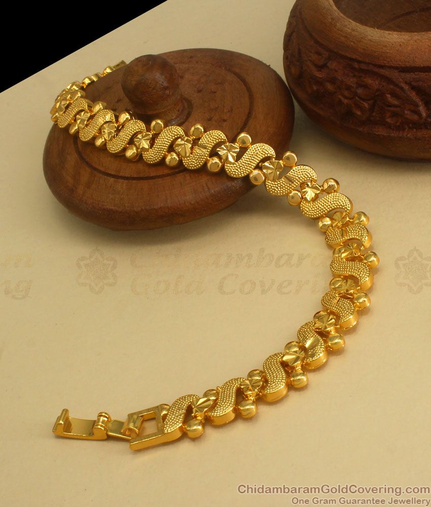 Solid One Gram Gold Plated Bracelet Unique Design BRAC568