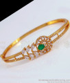 One Gram Gold Plated Bracelet Emerald Cz Stone Womens Fashion BRAC572